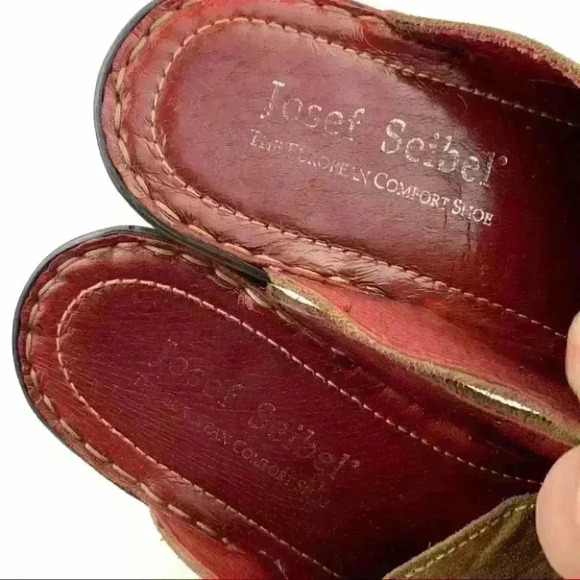 Josef Seibel flats 41 10-10.5 brown suede mules - Picture 11 of 14